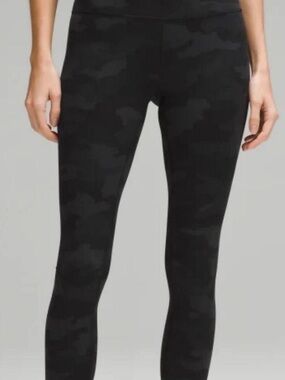 Black Camo Lululemon Wunder Train Leggings
